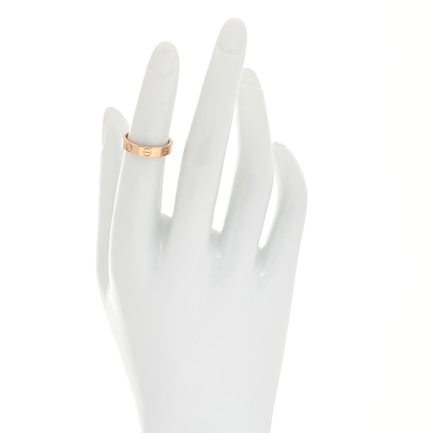 18K Pink Gold 3.5mm LOVE Wedding Band Ring 48 4.5