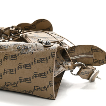 Balenciaga Coated Canvas BB Monogram Neo Cagole Handbag XS Beige Brown 10 of 10