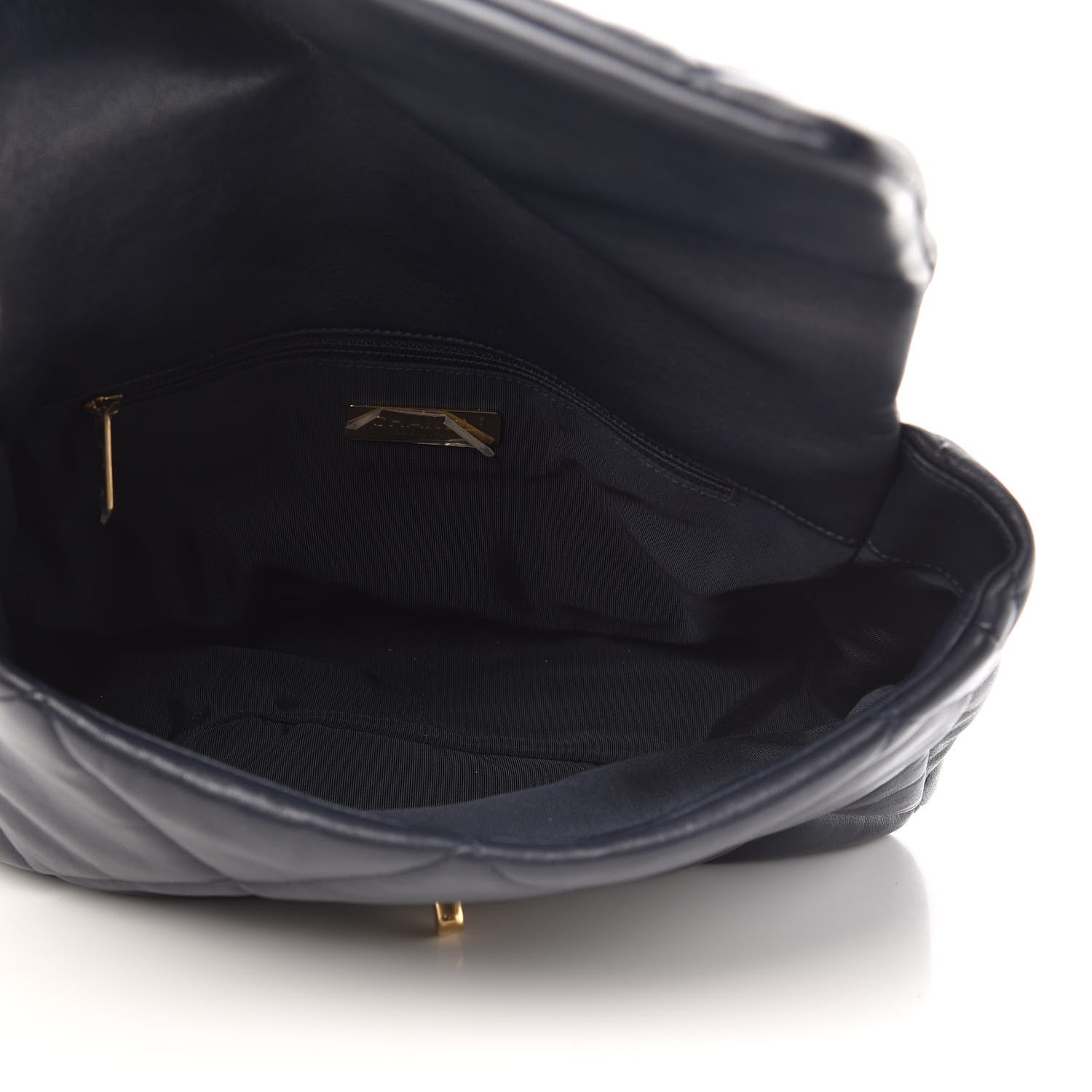 Chanel Lambskin Quilted Large Chanel 19 Flap Navy Blue 5 of 10