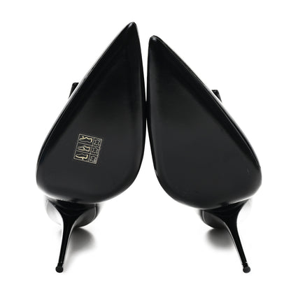 Saint Laurent Patent Calfskin Kayla 110 Pumps 39 Black 6 of 9