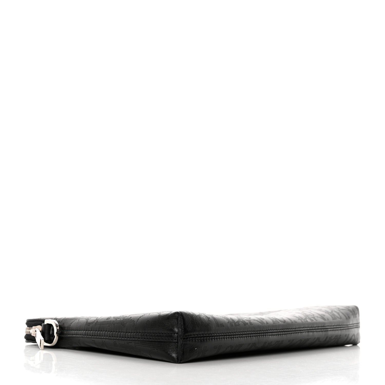 Christian Dior Calfskin Perforated Oblique Galaxy Pouch Black 4 of 10