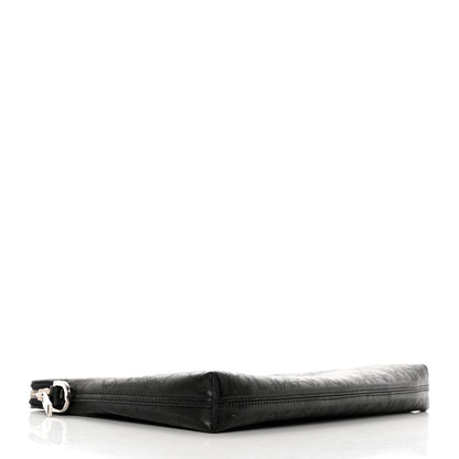 Christian Dior Calfskin Perforated Oblique Galaxy Pouch Black 4 of 10