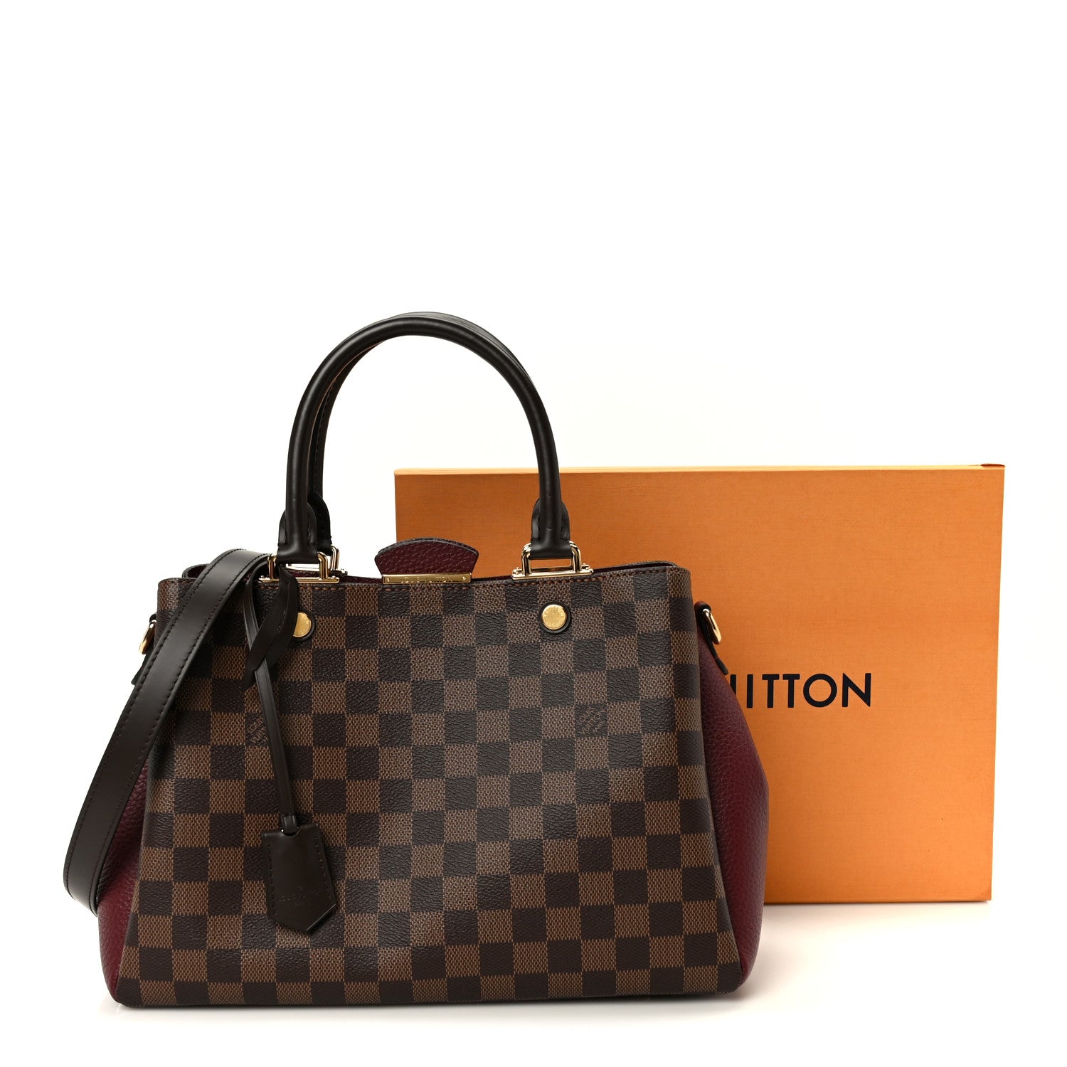 Louis Vuitton Damier Ebene Cuir Taurillon Brittany Bordeaux 11 of 11