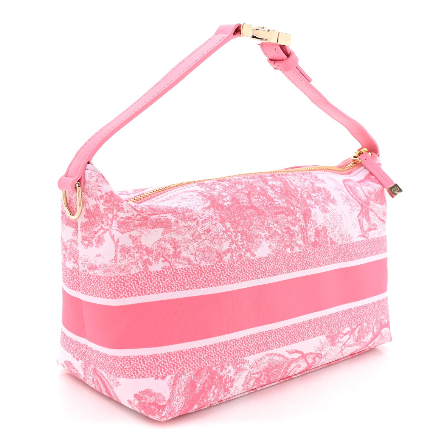 Christian Dior Canvas De Jouy Diortravel Nomad Pouch Pink 3 of 10
