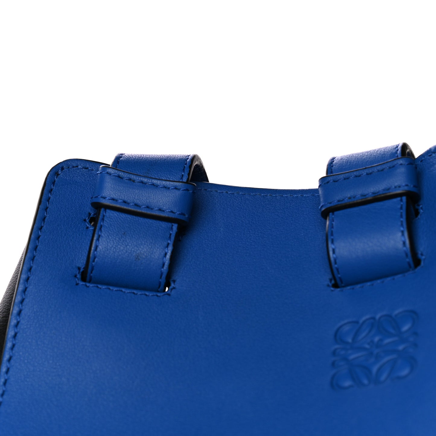 Calfskin Medium Hammock Shoulder Bag Electric Blue Black