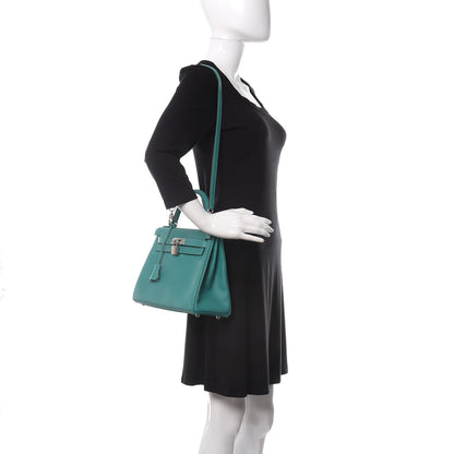 Hermes Evercolor Verso Kelly Retourne 28 Vert Verone Bleu Du Nord 2 of 14