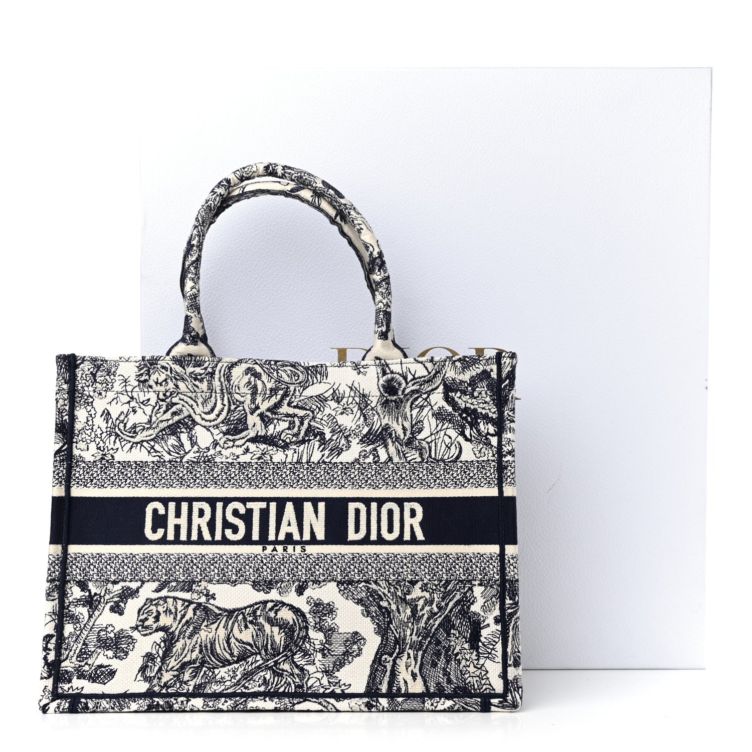 Christian Dior Canvas Embroidered Medium Dioriviera Toile De Jouy Book Tote Blue 10 of 10