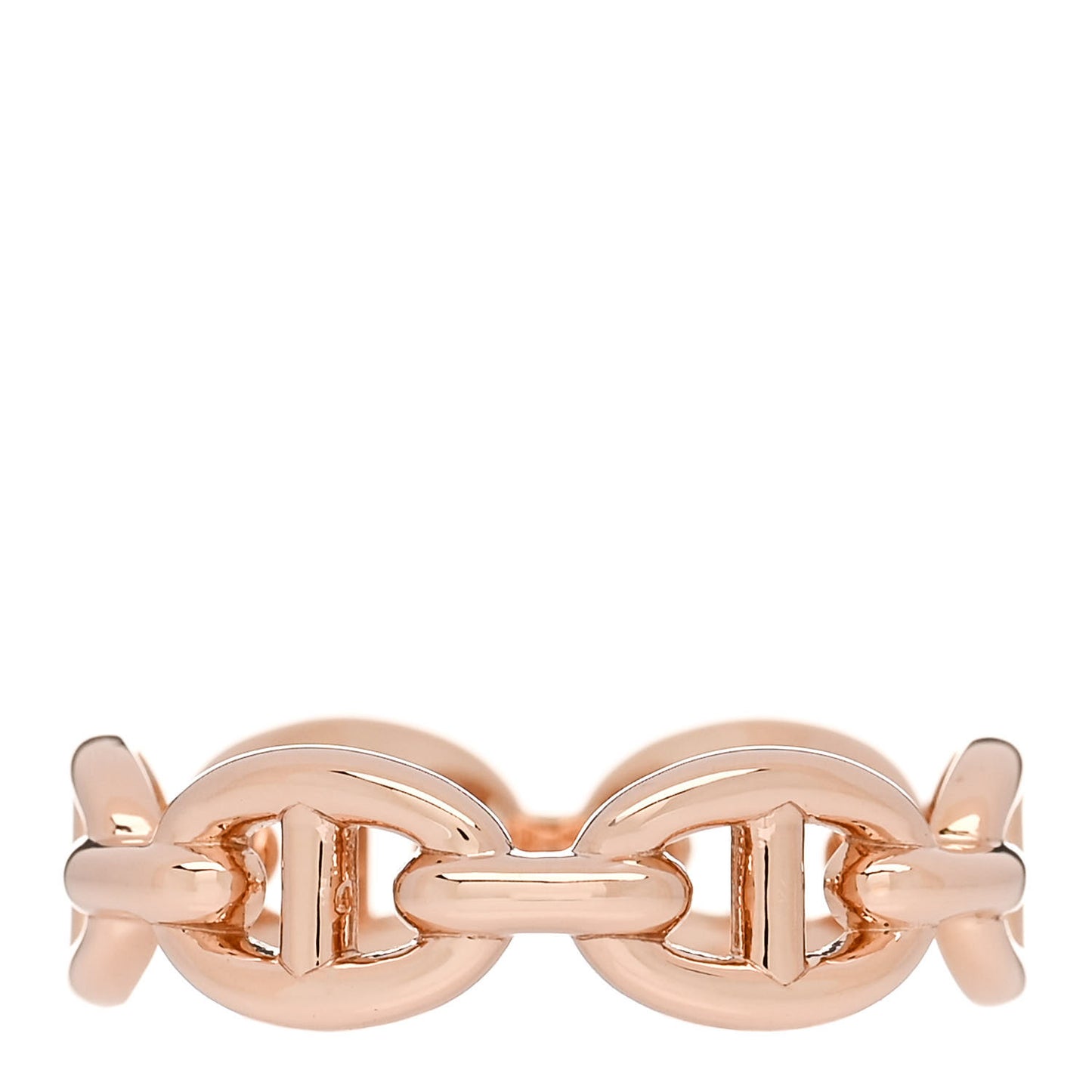 18K Rose Gold PM Chaine d'Ancre Enchainee Ring 53 6.5