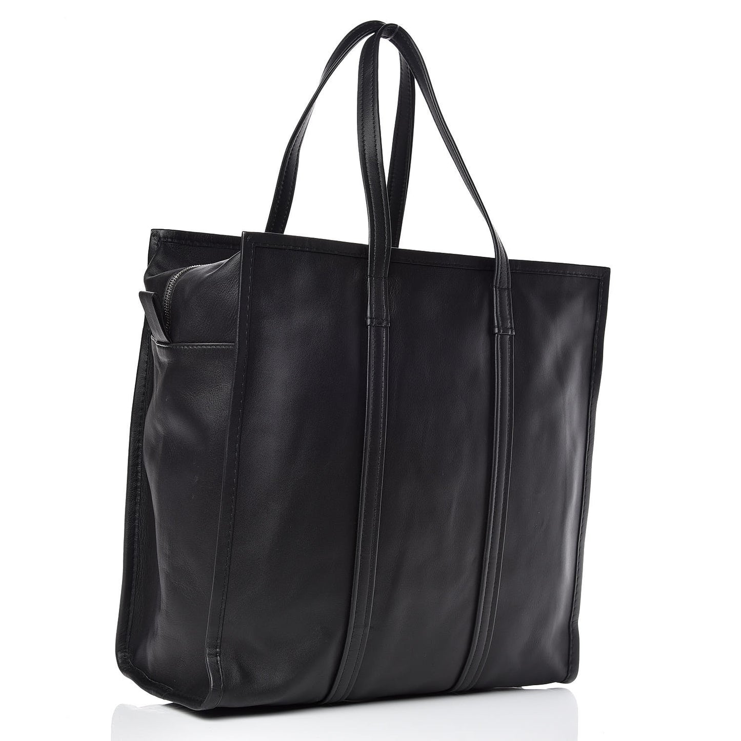 Agneau Medium Bazar Shopper Tote Black