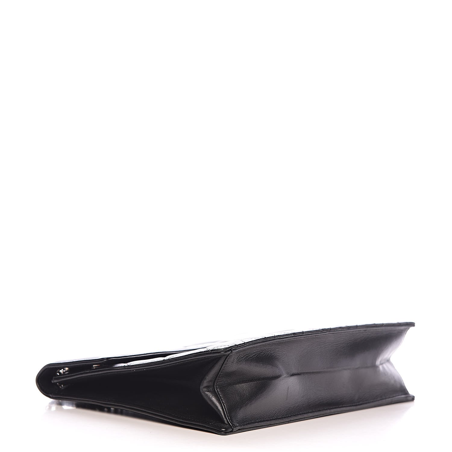 Chanel Lambskin Top Handle Logo Flap Black 4 of 13