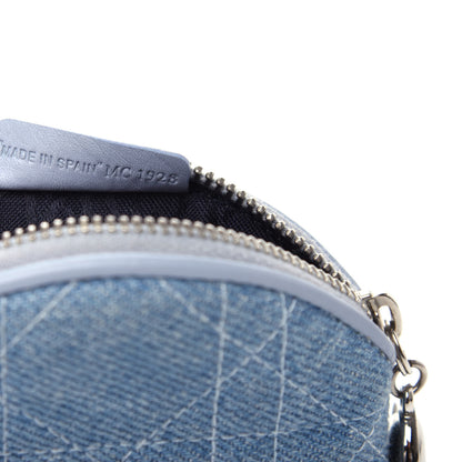 Christian Dior Denim Cannage Coin Purse Blue 7 of 9