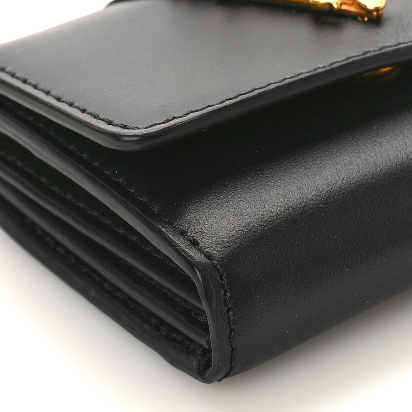 Versace Vitello Virtus Card Case Wallet Black 7 of 8