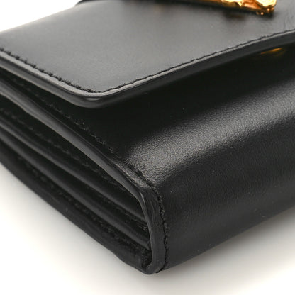 Versace Vitello Virtus Card Case Wallet Black 7 of 8