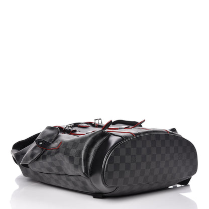 Louis Vuitton Damier Graphite Christopher PM Red 4 of 14