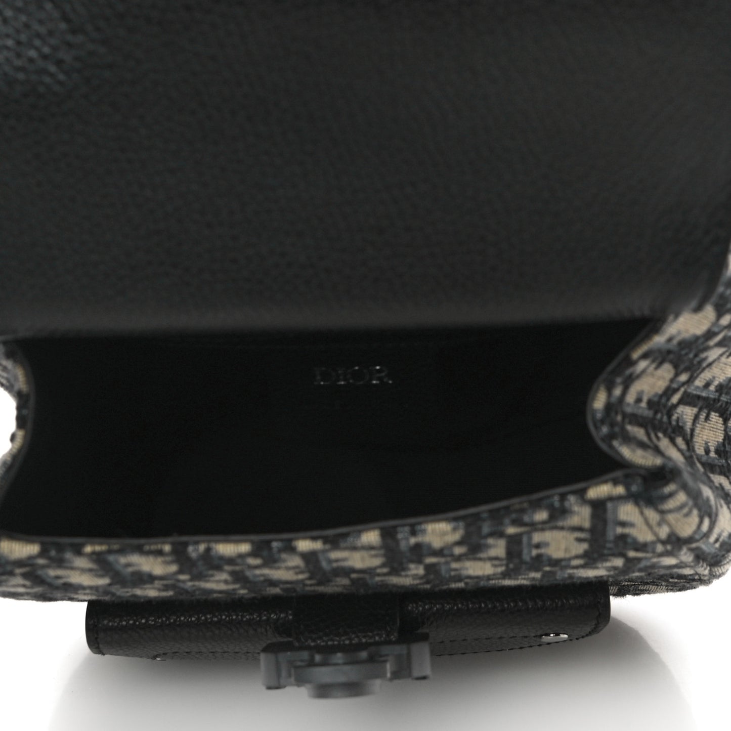 HOMME Oblique Calfskin Mens Mini Saddle Backpack Navy Blue