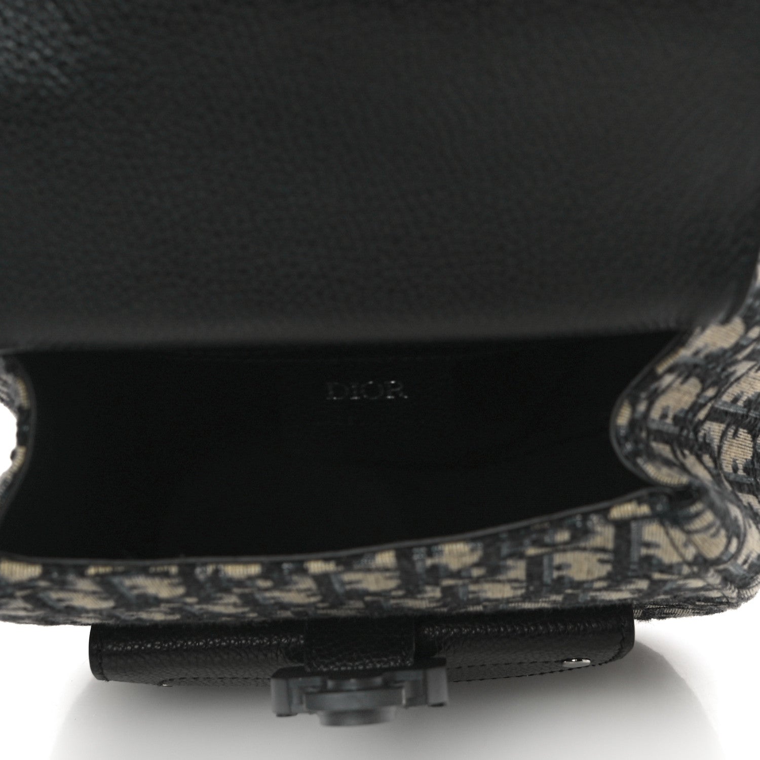 Christian Dior HOMME Oblique Calfskin Mens Mini Saddle Backpack Navy Blue 4 of 8