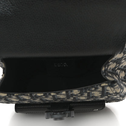 Christian Dior HOMME Oblique Calfskin Mens Mini Saddle Backpack Navy Blue 4 of 8
