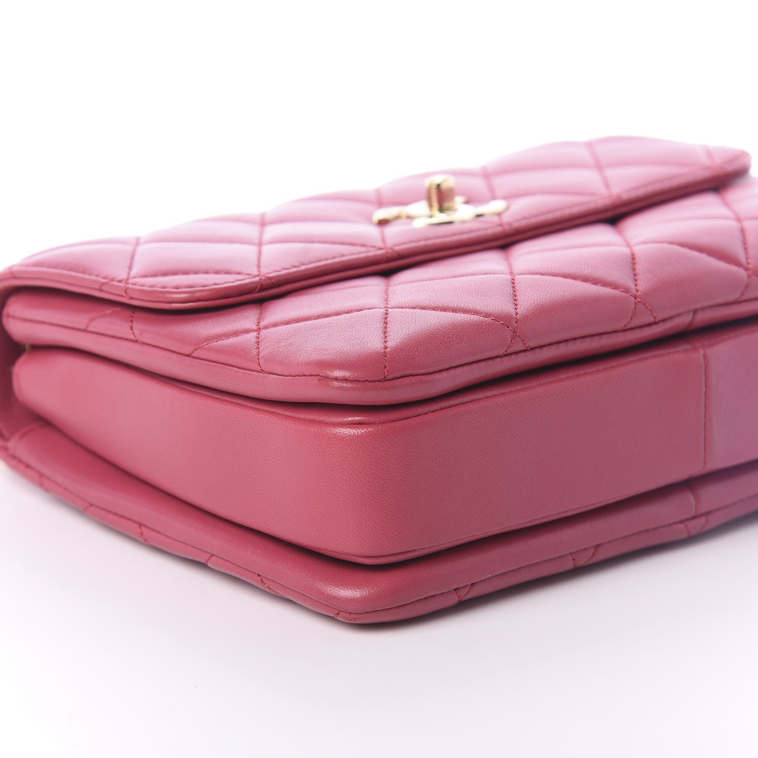 Chanel Lambskin Quilted Small Trendy CC Dual Handle Bag Dark Pink 9 of 10