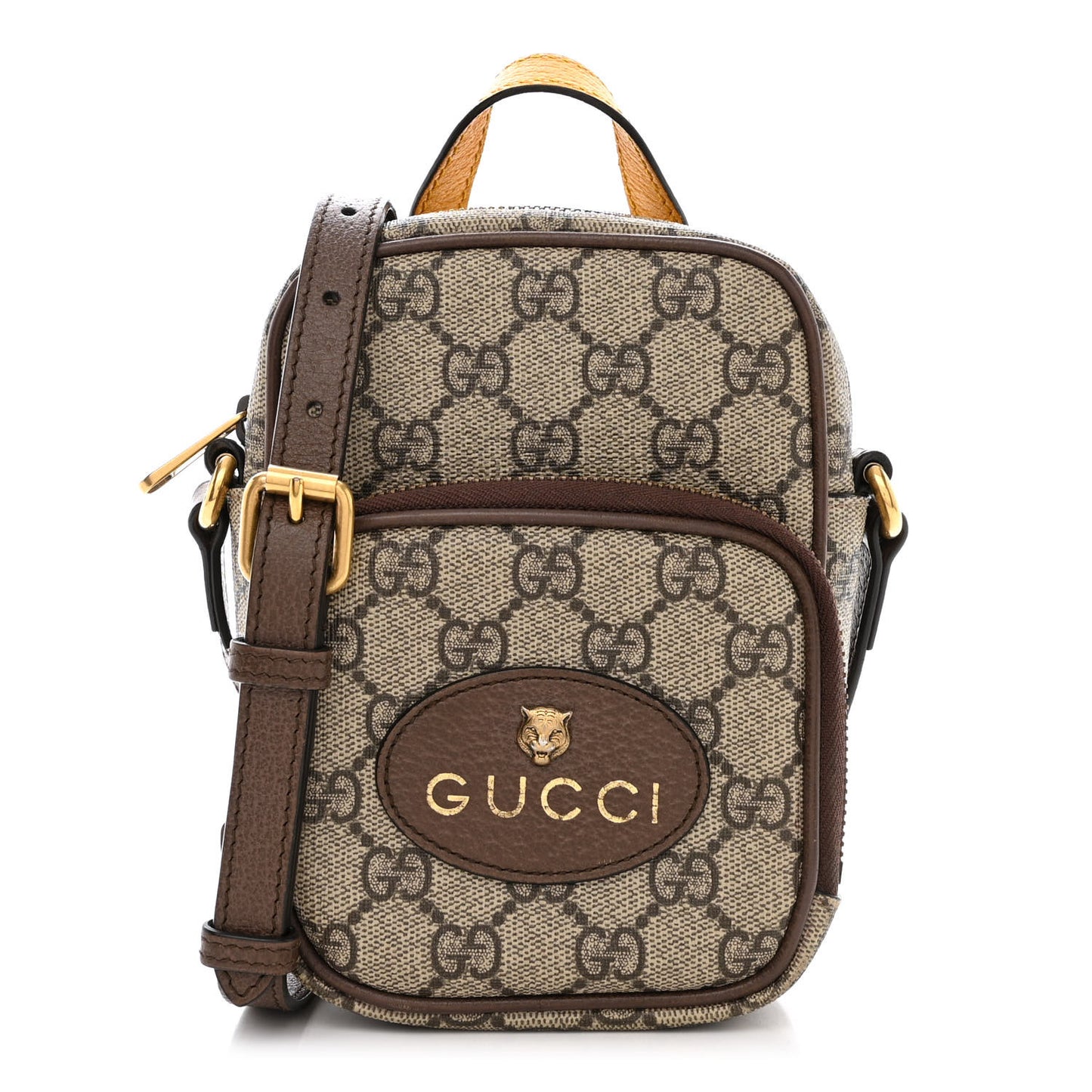 GG Supreme Monogram Mini Neo Vintage Double Zip Messenger Bag Beige New Acero Crop