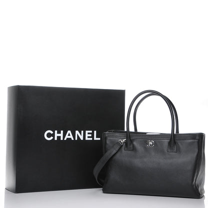 Chanel Calfskin Cerf Executive Shopper Tote Black 9 of 9