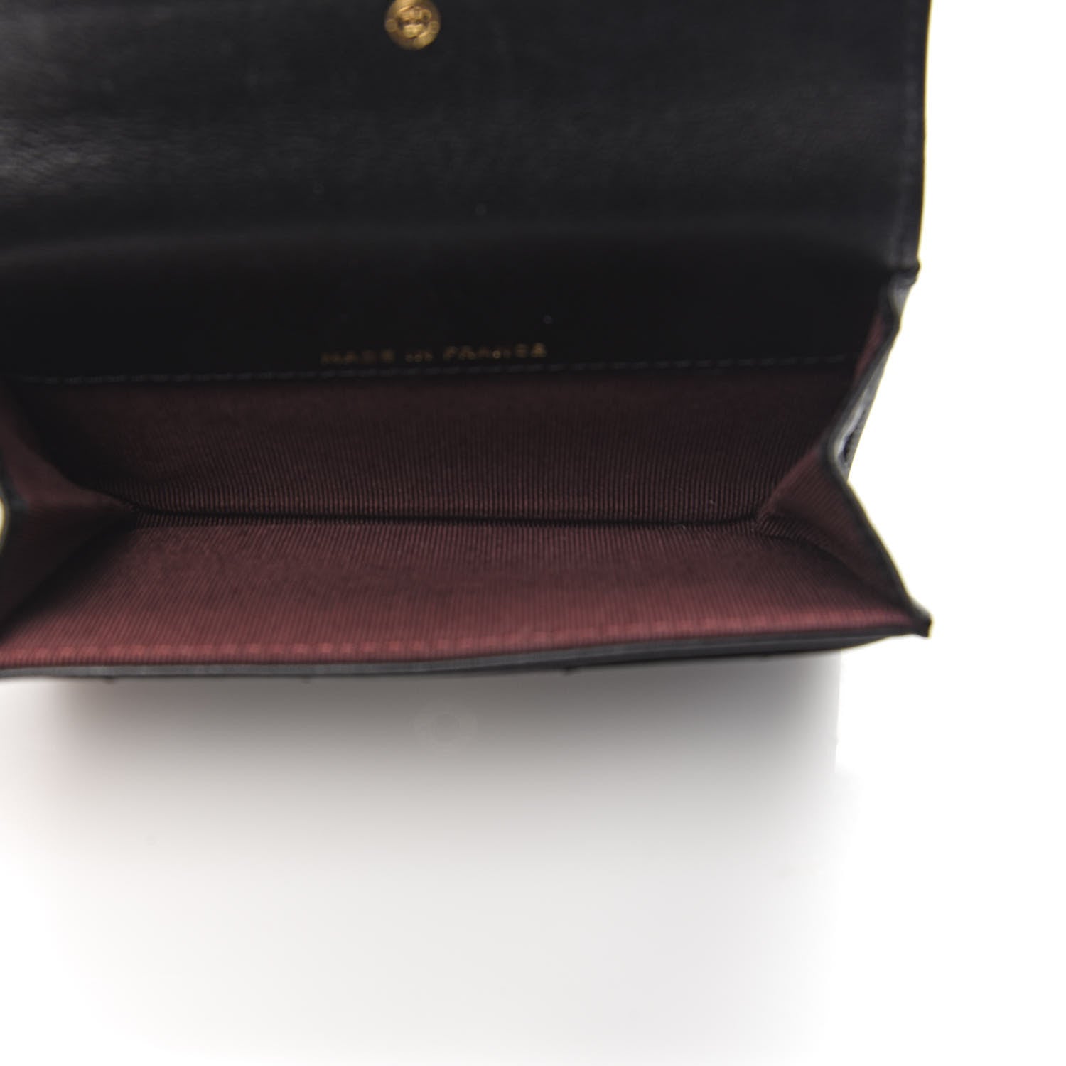 Chanel Lambskin Chevron Quilted Flap Card Holder Black 5 of 8