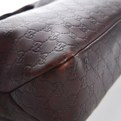 Gucci Guccissima Medium Horsebit Chain Hobo Dark Brown 10 of 13