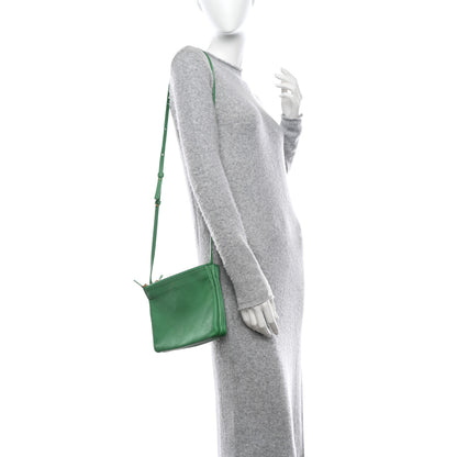 Celine Lambskin Small Trio Crossbody Bag Green 2 of 11