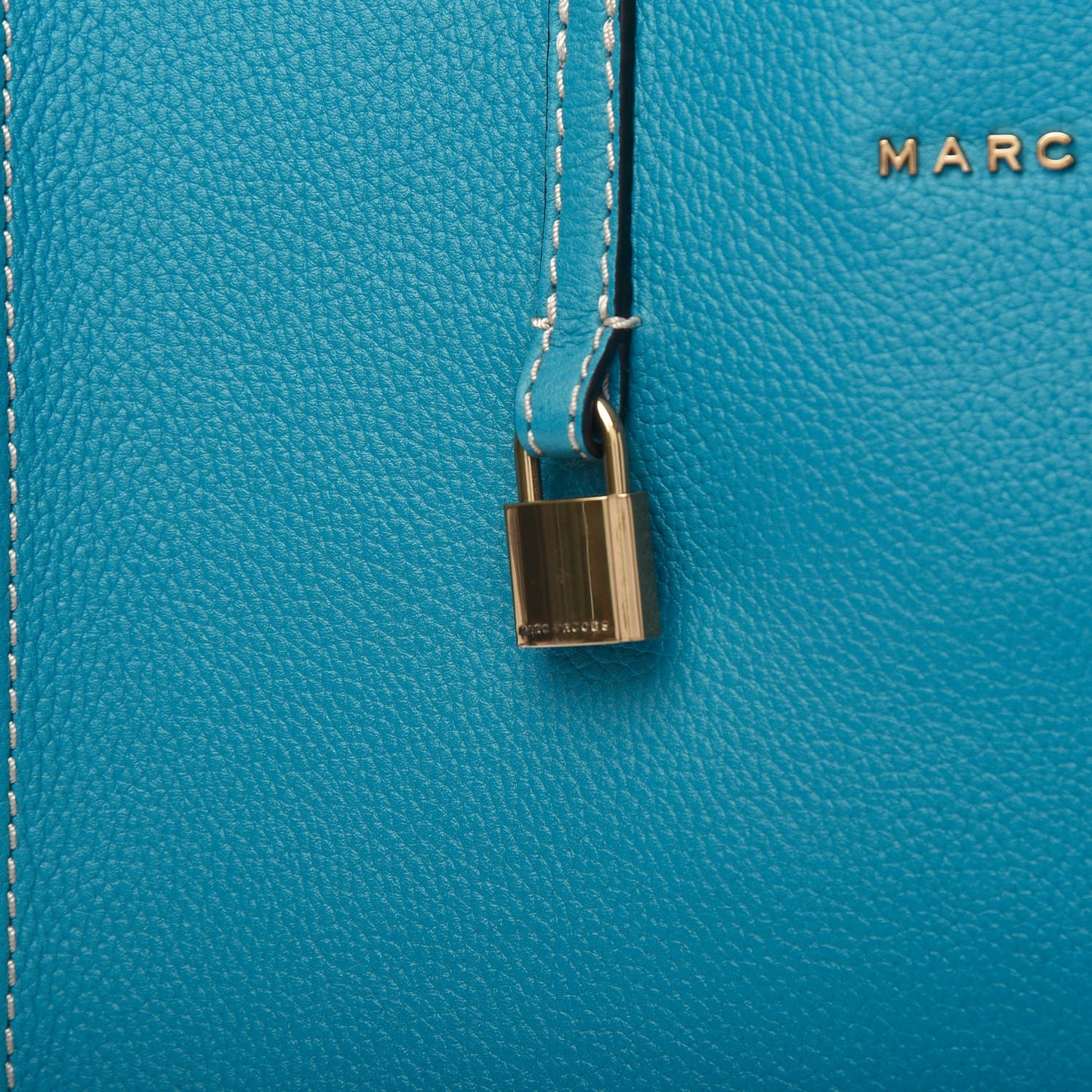 Grained Calfskin Grind Shopper Tote Blue
