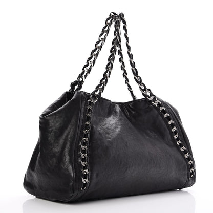 Chanel Glazed Calfskin East West Modern Chain Tote Black 3 of 7