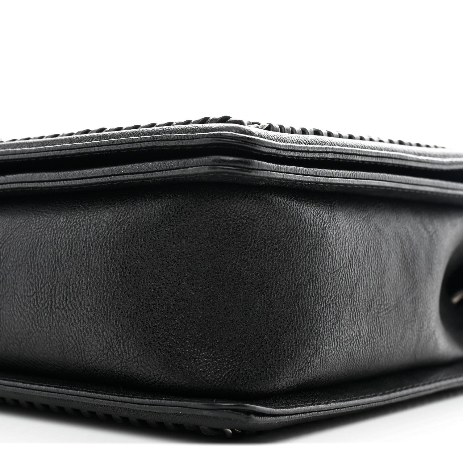 Chanel Calfskin Quilted Large Boy Top Handle Flap Black 10 of 10