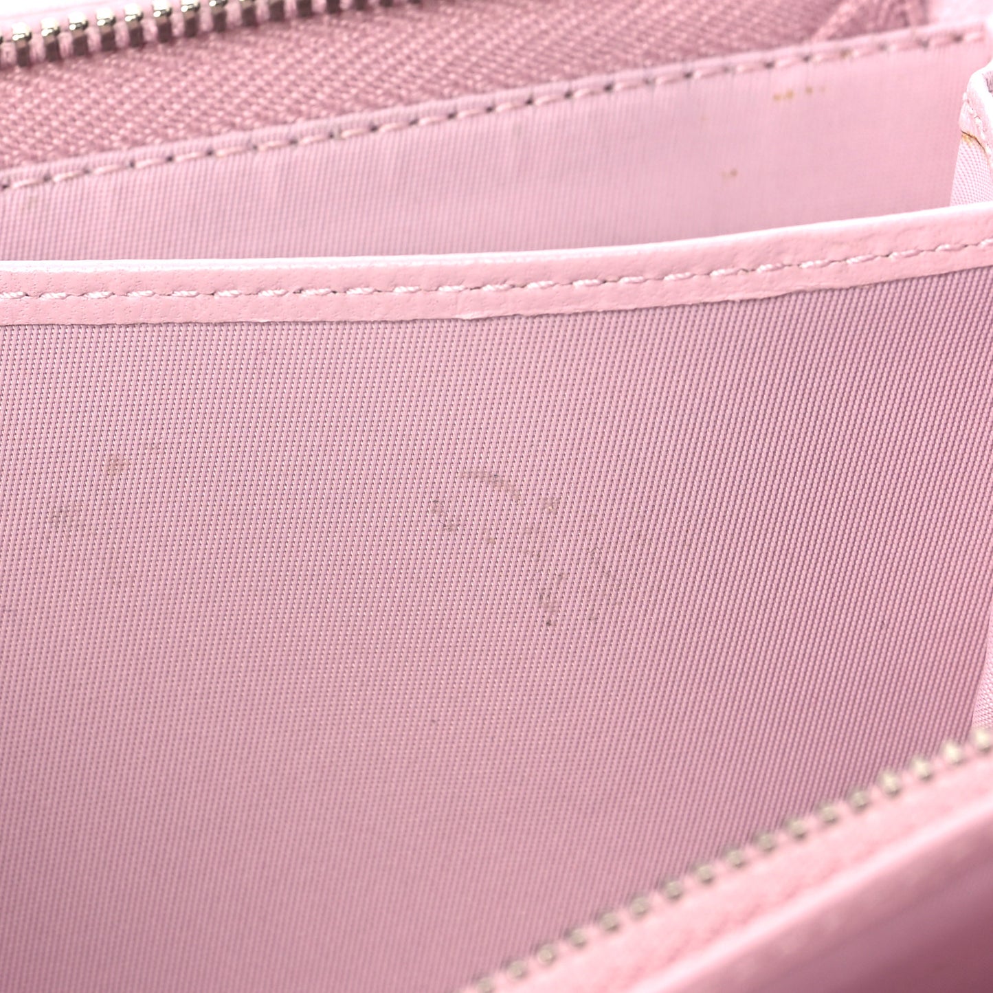 Calfskin Cannage Stitched Diorling Rendezvous Chain Wallet Pink