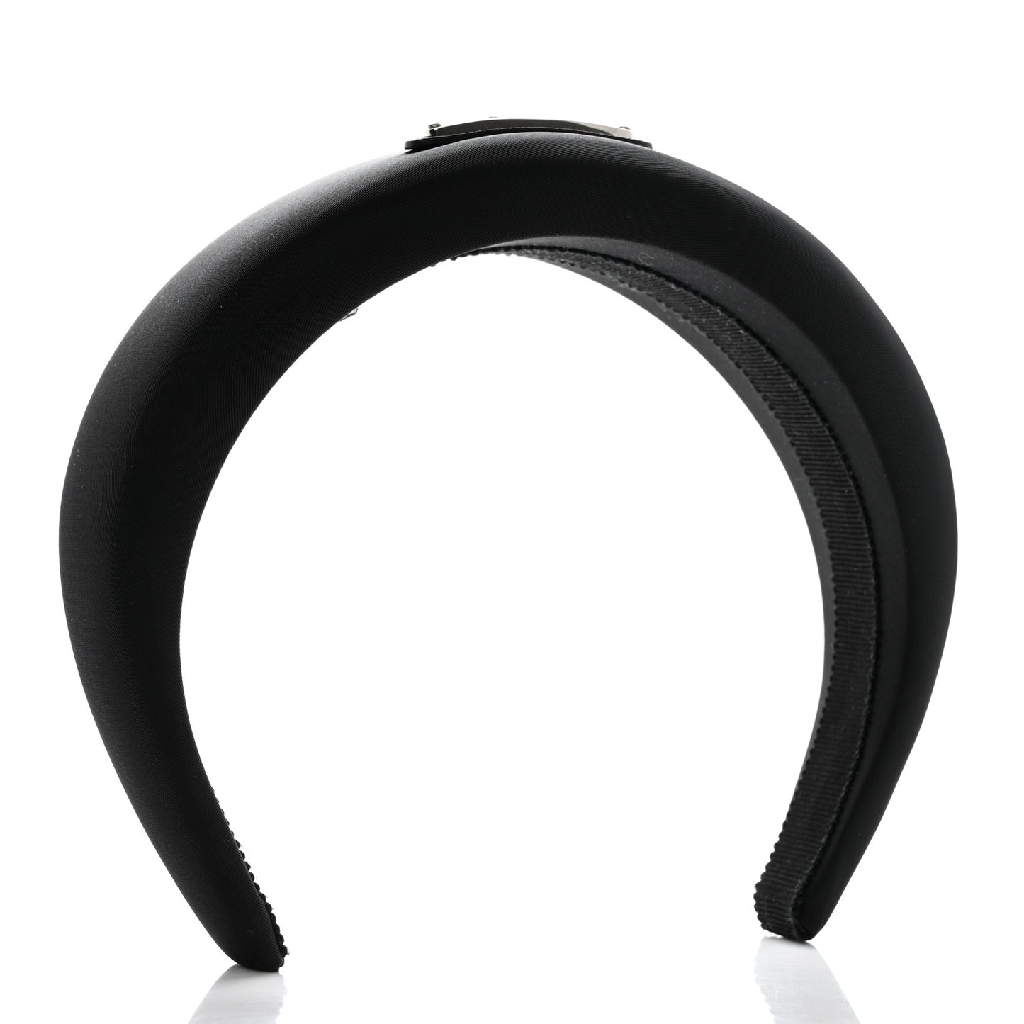 Re-Nylon Metal Triangle Logo Headband Black