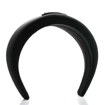 Prada Re-Nylon Metal Triangle Logo Headband Black 3 of 7
