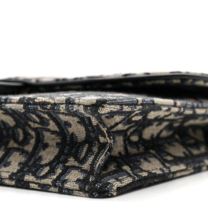 Christian Dior Oblique Saddle Chain Pouch Blue 10 of 11