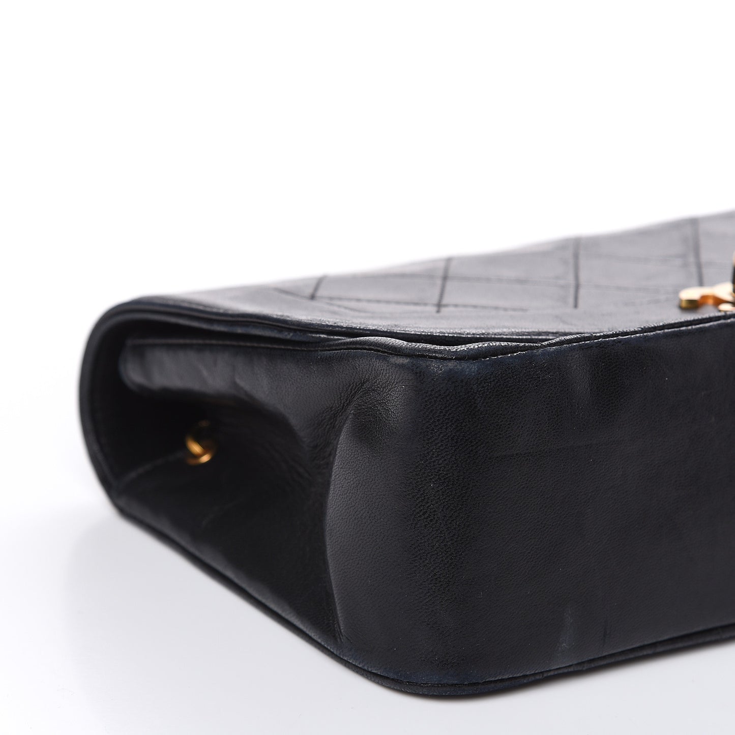Lambskin Quilted Small Single Flap Black