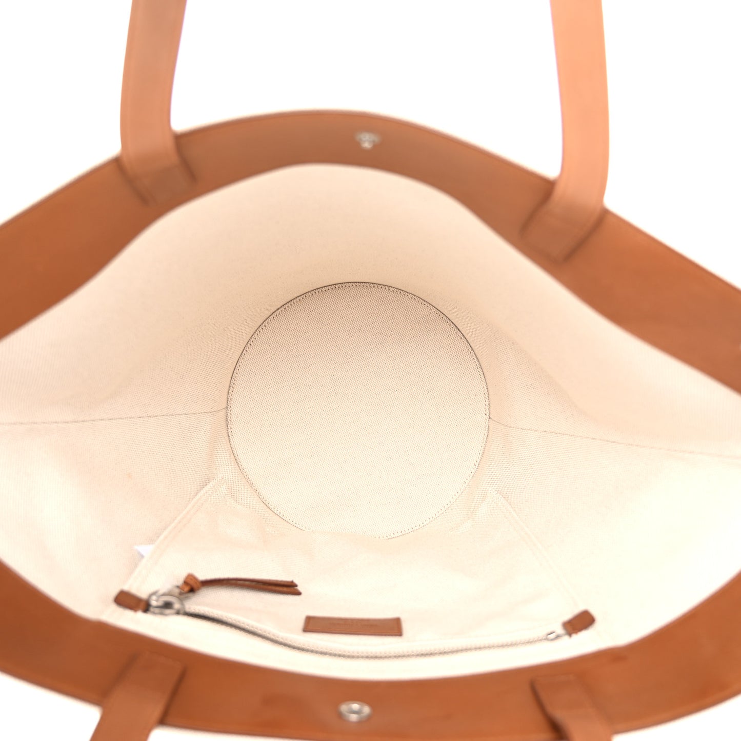 Linen Calfskin Rive Gauche Tote Greggio Brick