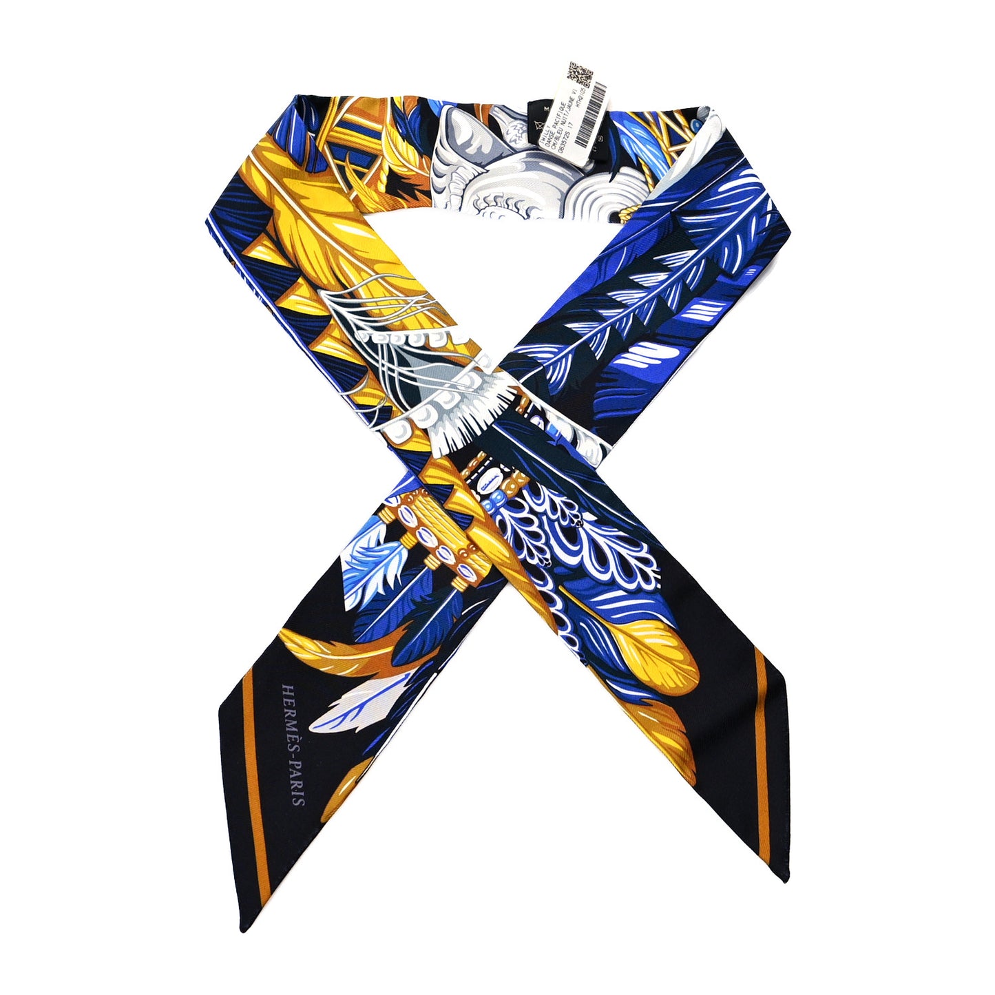 Silk La Danse Pacifique Twilly Bleu Nuit Jaune Vif