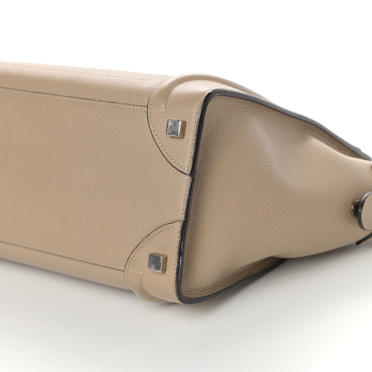 Drummed Calfskin Micro Luggage Dune