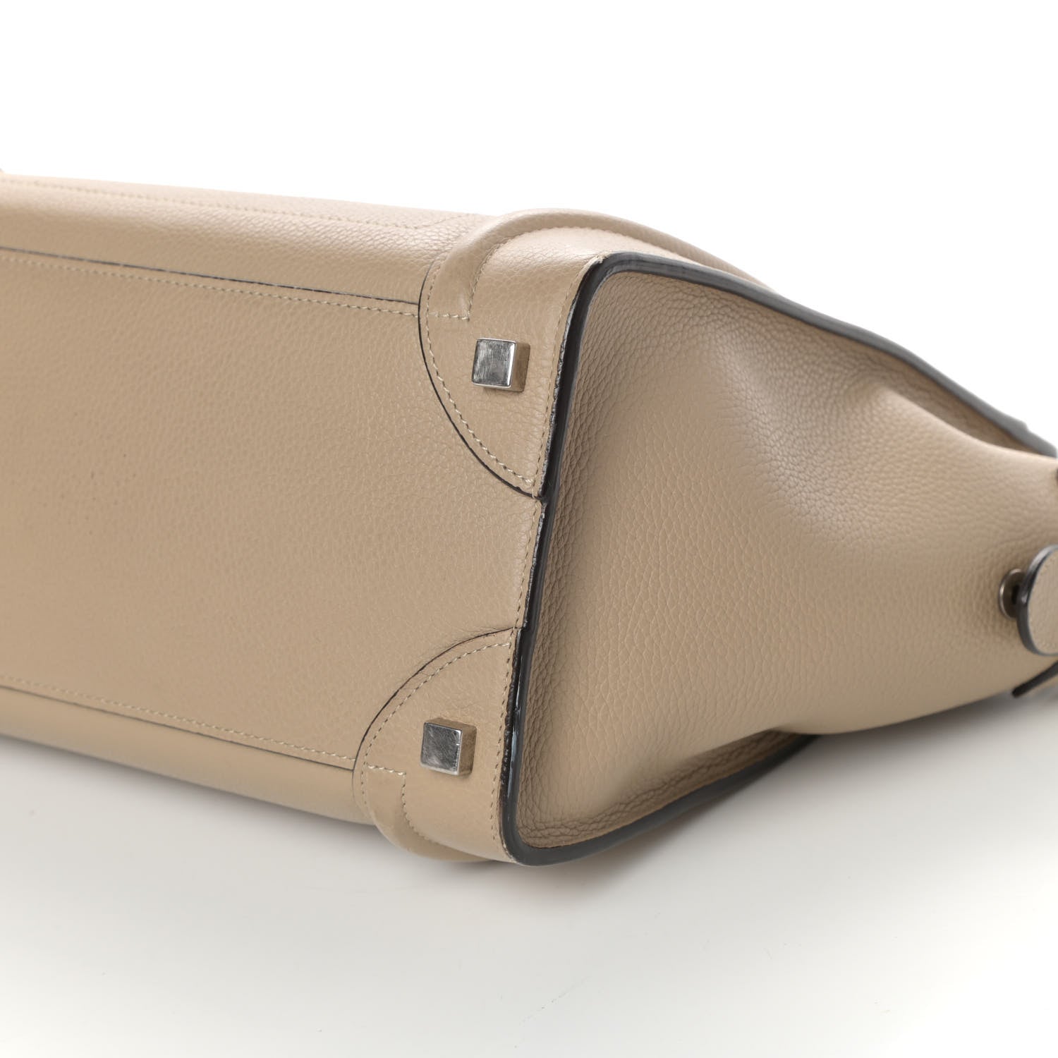 Celine Drummed Calfskin Micro Luggage Dune 9 of 14