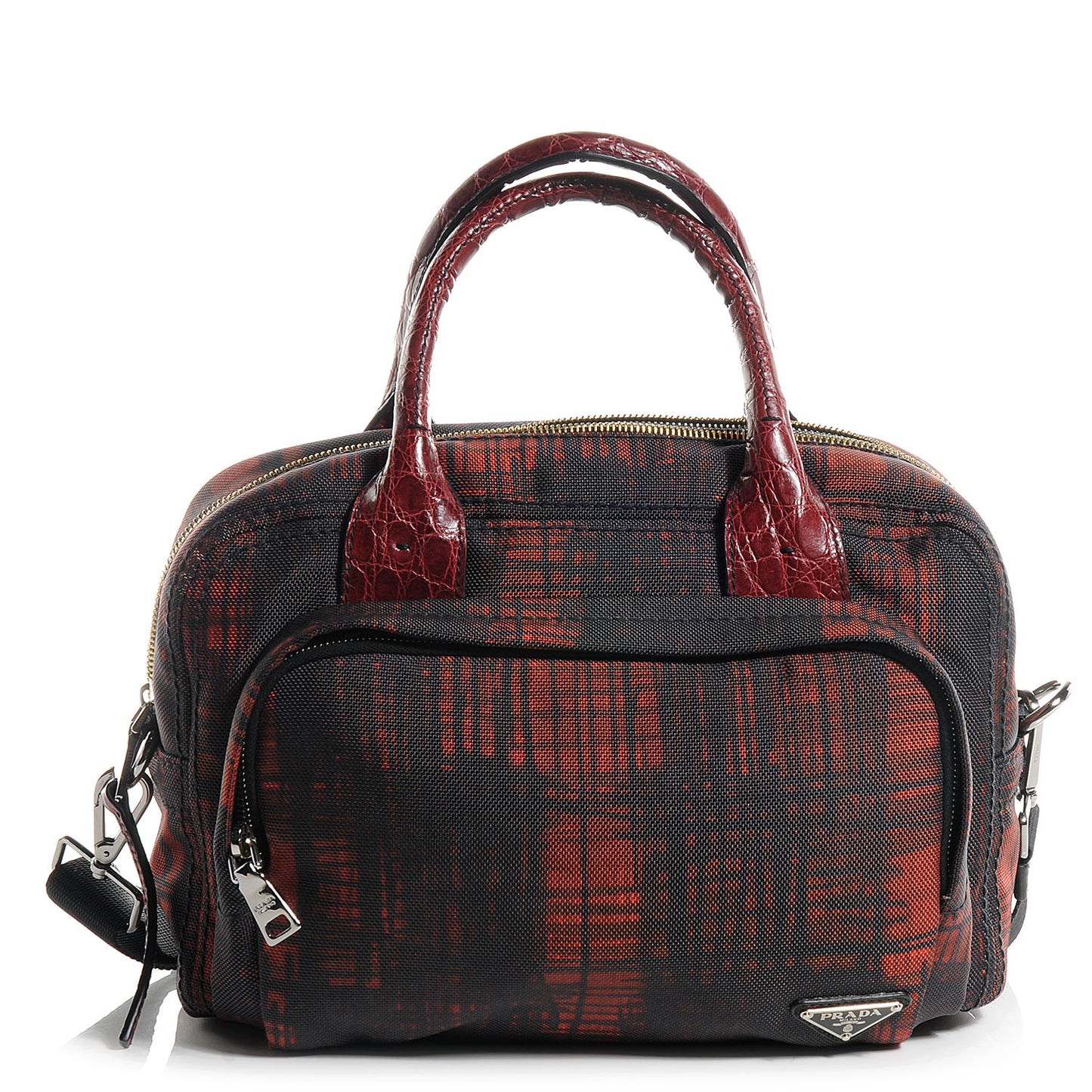 Cordura Crocco Satchel Rosso