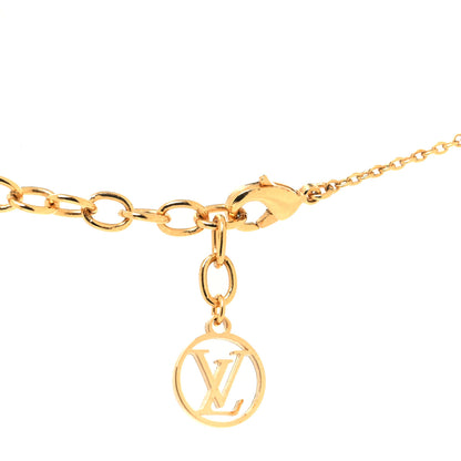 Louis Vuitton Nanogram Name Tag Necklace Gold 4 of 7