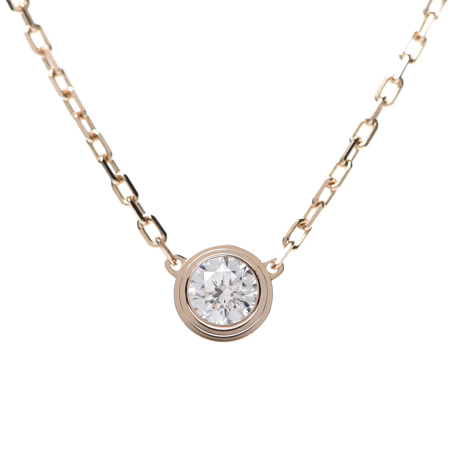Cartier 18K Pink Gold Diamond LM D'Amour Pendant Necklace 6 of 6