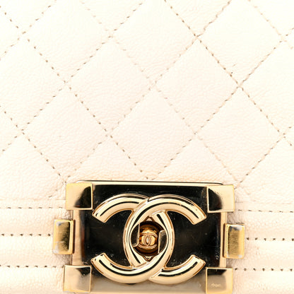 Chanel Caviar Quilted New Medium Boy Flap White 12 of 14
