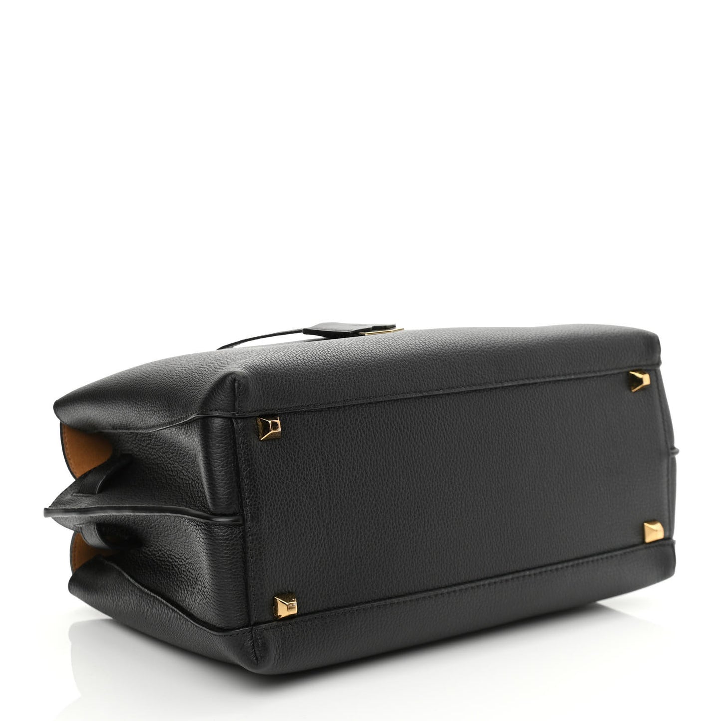 Grained Calfskin Medium Milla Tote Black