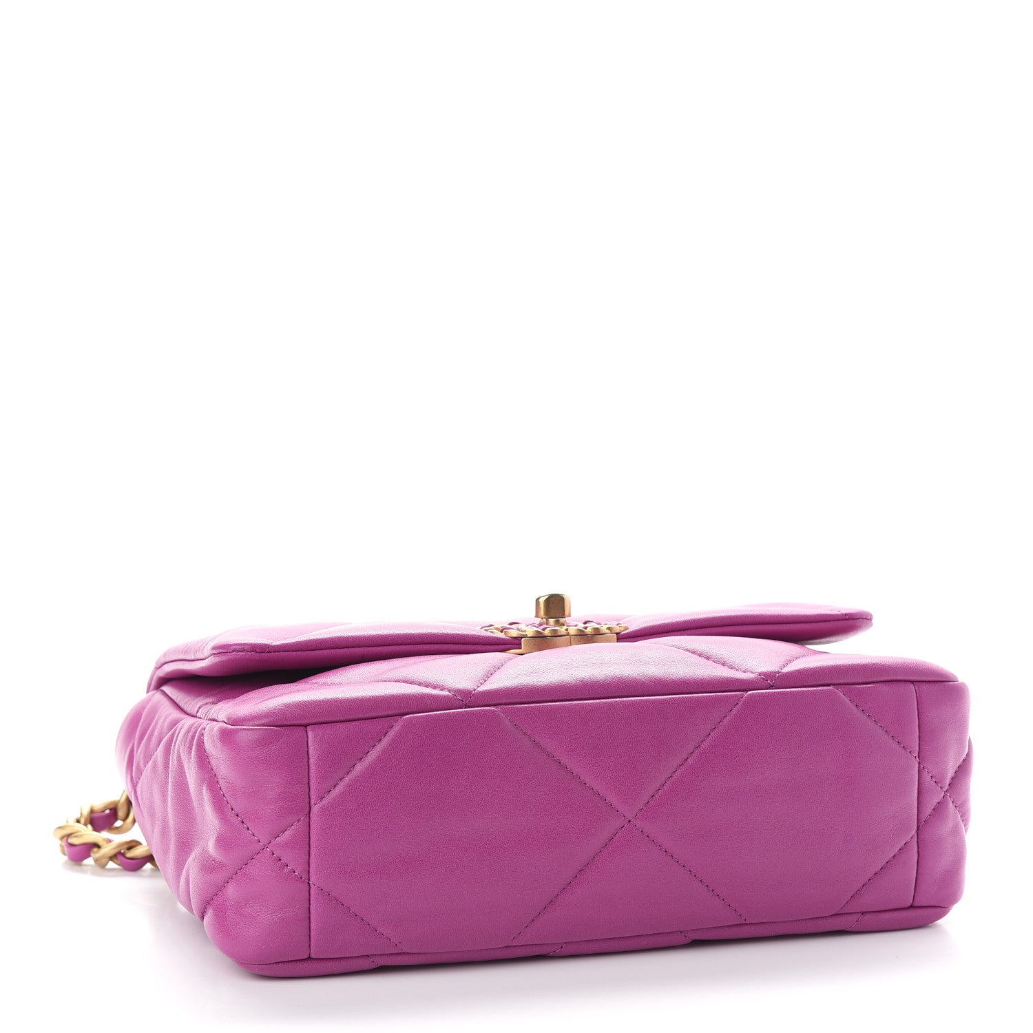 Chanel Lambskin Quilted Medium Chanel 19 Flap Purple 4 of 10