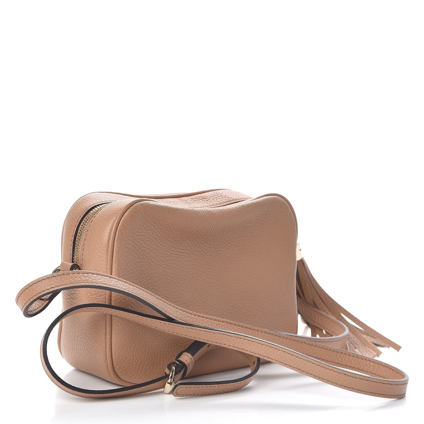 Pebbled Calfskin Small Soho Disco Bag Camelia