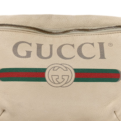 Gucci Grained Calfskin Logo Belt Bag White 7 of 9