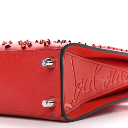 Christian Louboutin Calfskin Spikes Loubinthesky Mini Paloma Red 9 of 9