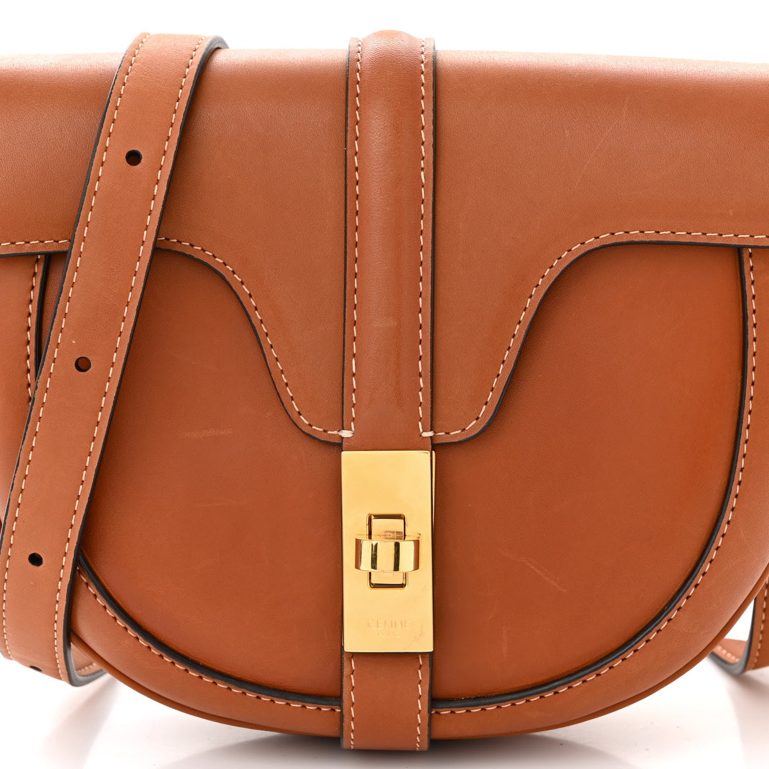 Celine Natural Calfskin Besace Small 16 Tan 8 of 11