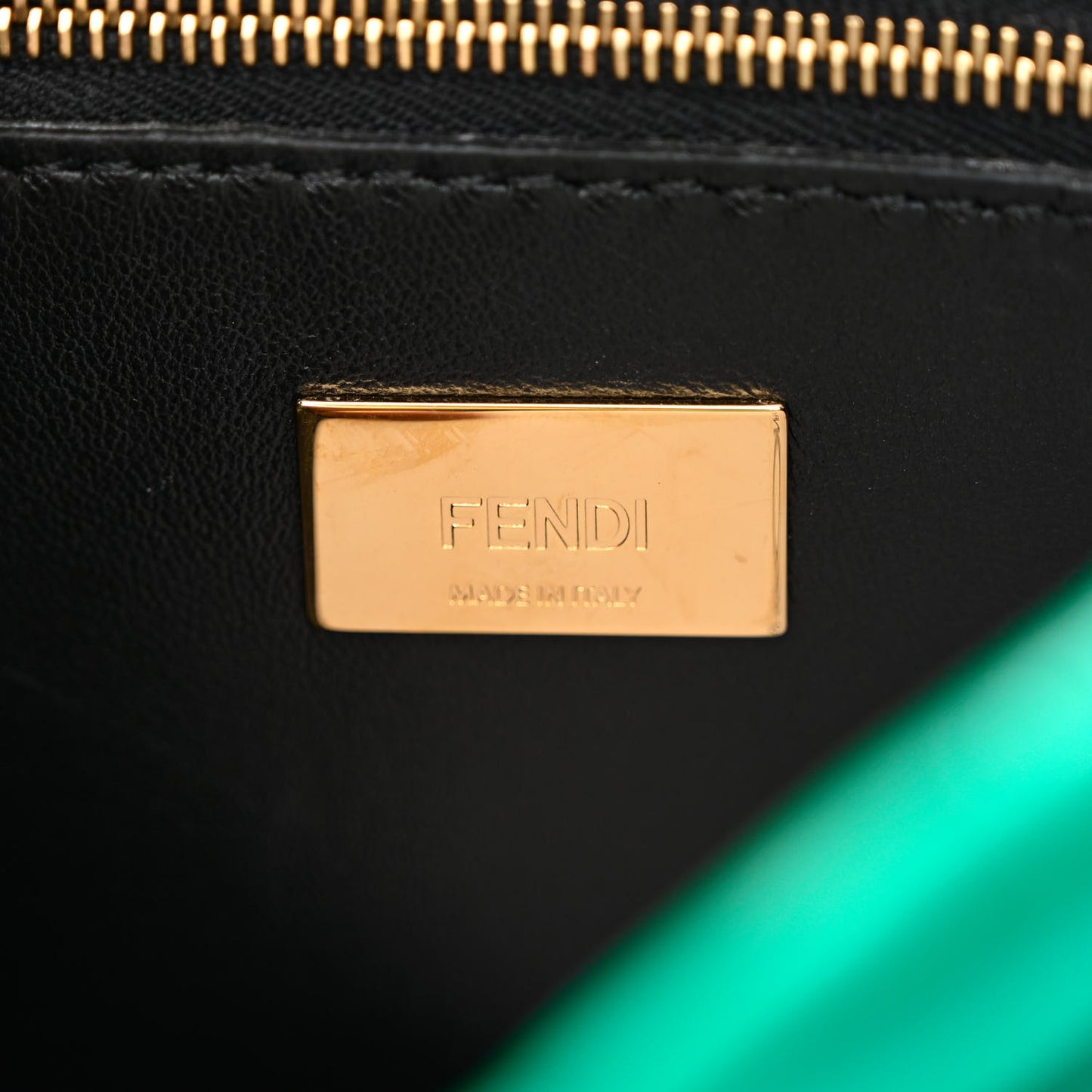 Shiny Crocodile Nappa Mini Plexi Handle Peekaboo Iconic Satchel Emerald
